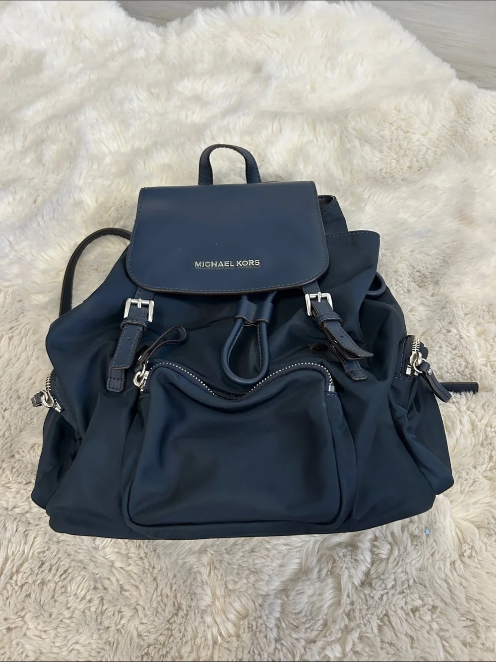 Michael Kors Abby Backpack Navy Nylon